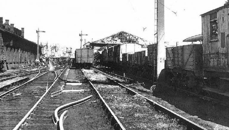 1940 WWII Bomb damage2 - The Engine Shed, Whitby